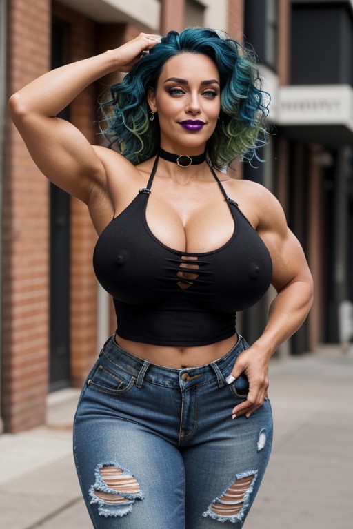 Massive Ass, Oversized Steroid Biceps, 30+ AI Porn