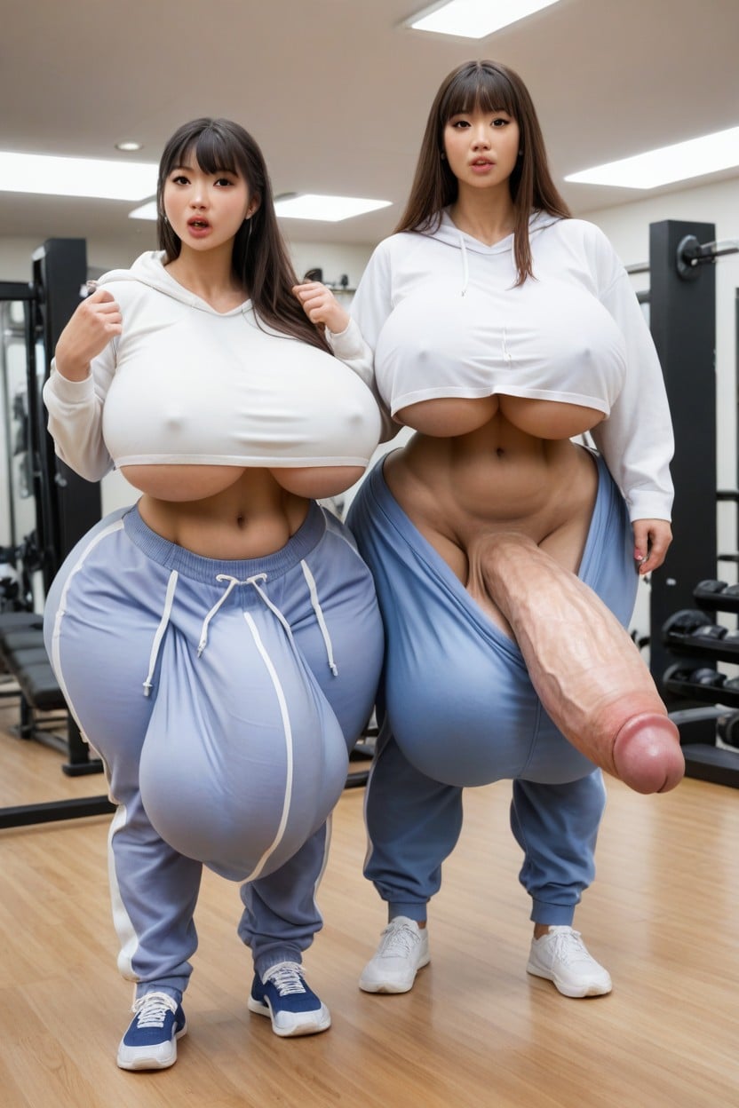 Curvy, 超巨大, Super Lengthy Penis Inside Sweatpants 人妖AI黃片
