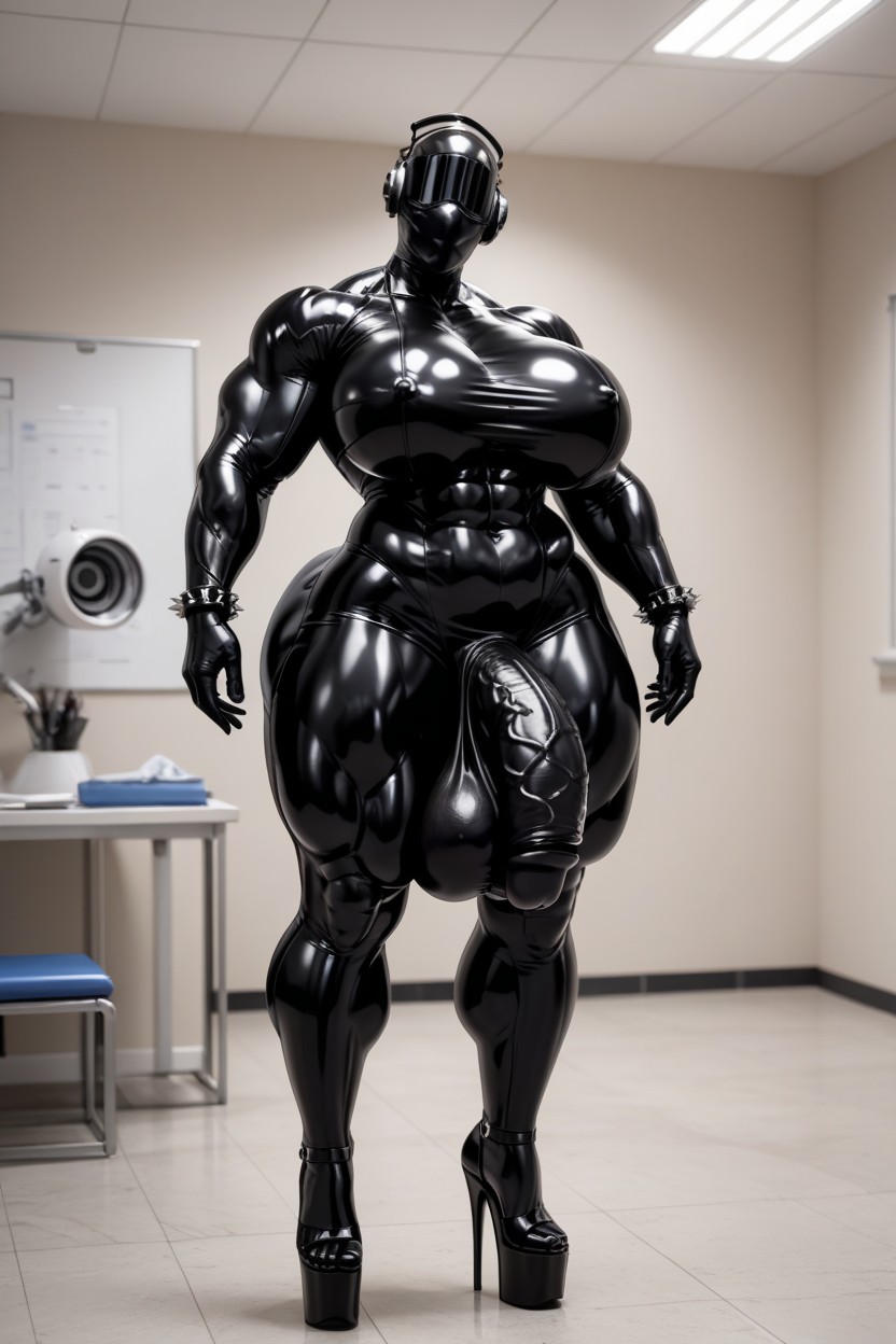 Arms Spread For Hug, Tall, Rubber Nurse ニューハーフAIポルノ