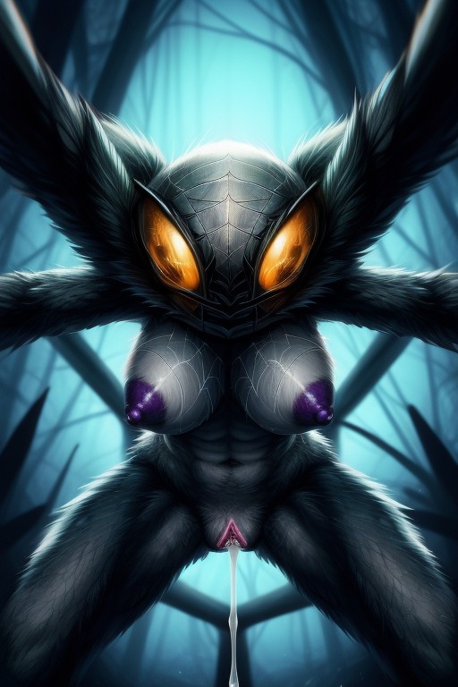 Black Scales, Add Detail, Puffy Pussy Furry AI Porn
