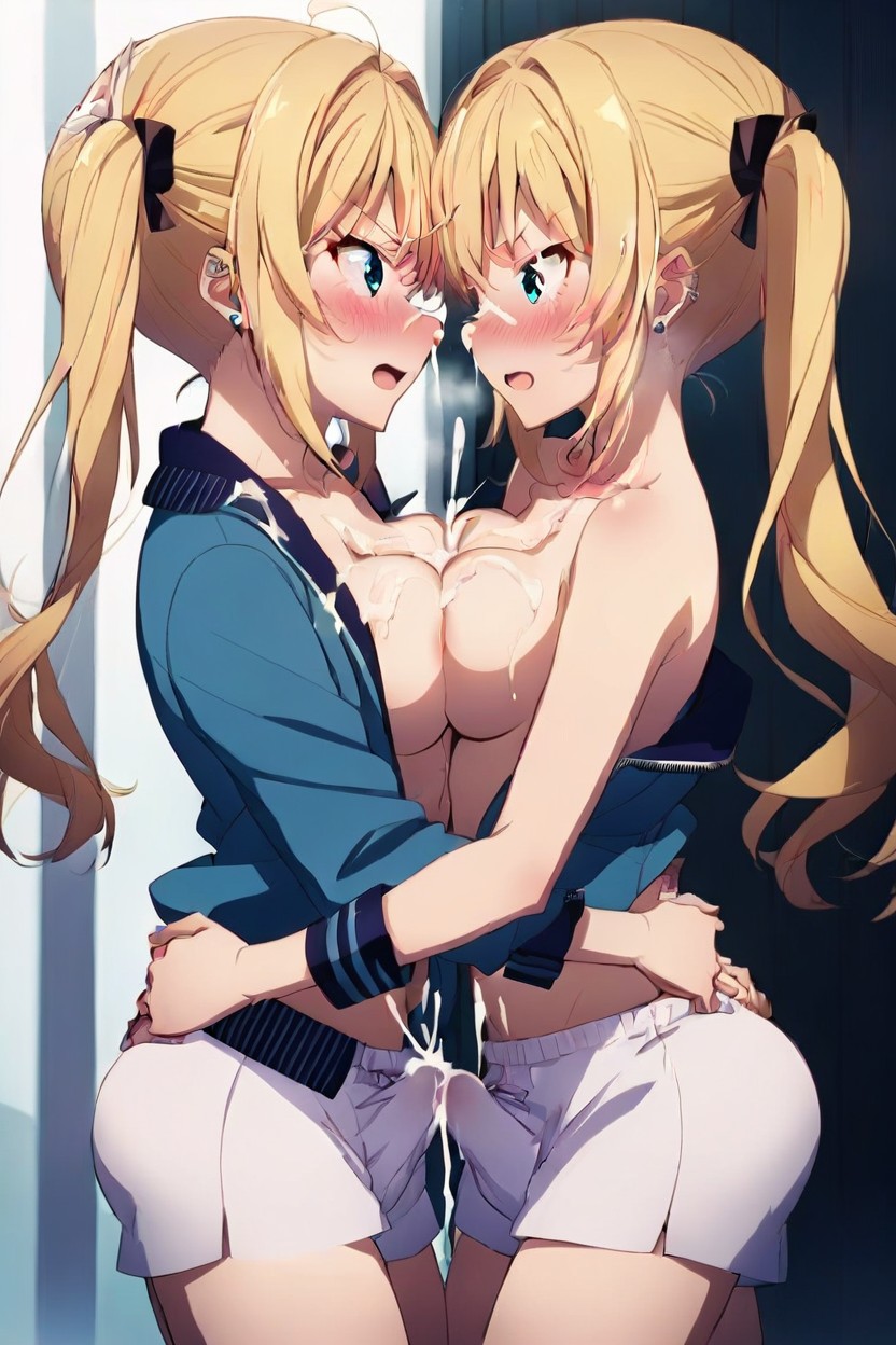 Medium Breast, Blushing, Staring At Each Other Hentai AI Porn