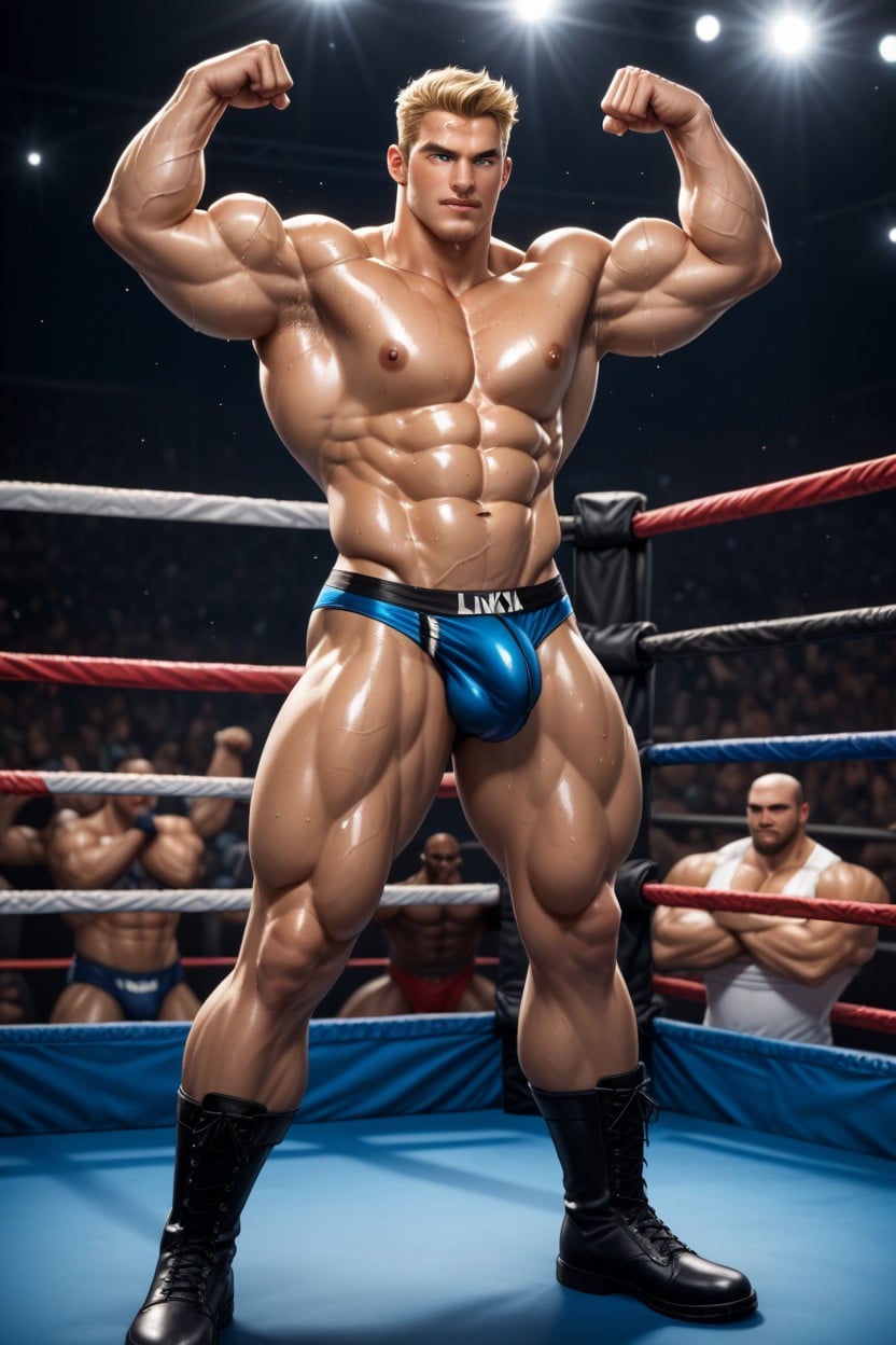 Flexing, Full Body, Large Pecs AI Gay Porn