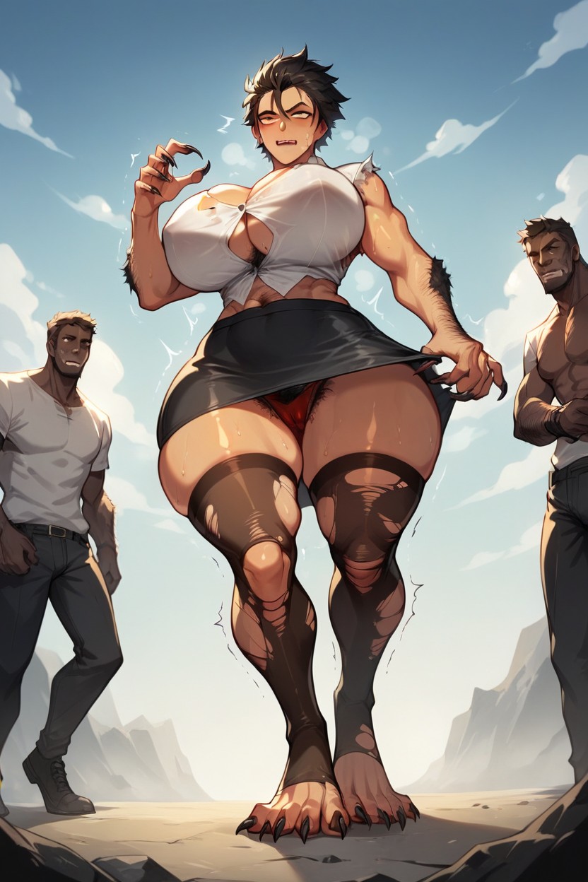 Claws, Dressing Broken Nylon Stockings, 1 Person AI Porn