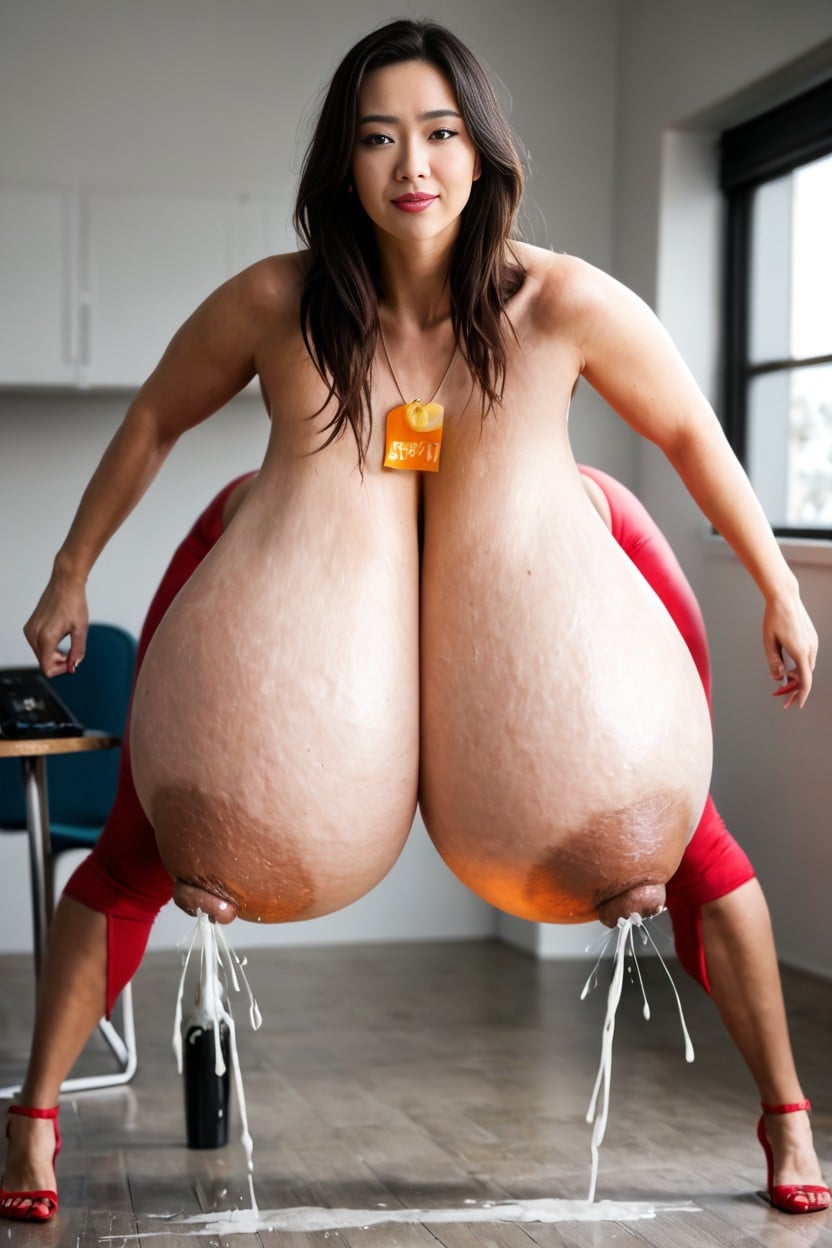 Extremely Saggy Tits, Fleshy Boobs, Gigantic Breasts AI Porn