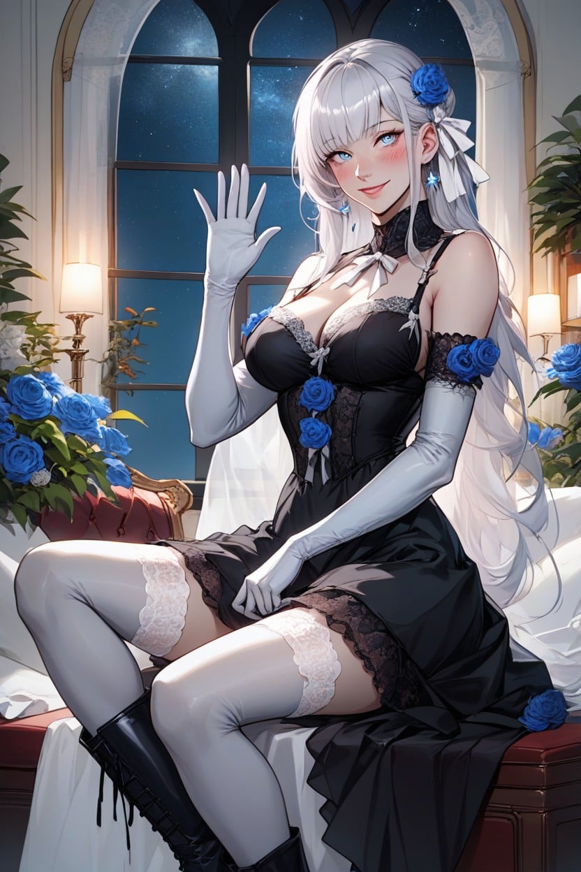かわいい, Full Lips, Waving At Viewer ヘンタイAIポルノ