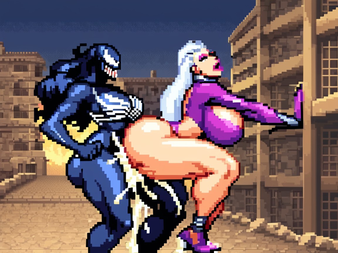 Futanari On Female, Huge Ass, Legs Tied Together AI Porn