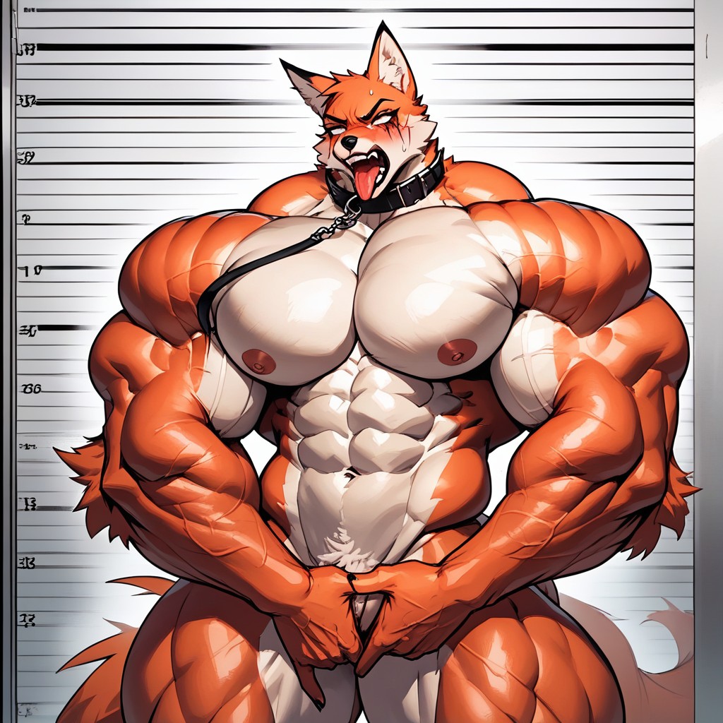 Extreme Muscle Definition, Non Stop Hyper Relief Growth, Collar (restraints) Furry AI Porn