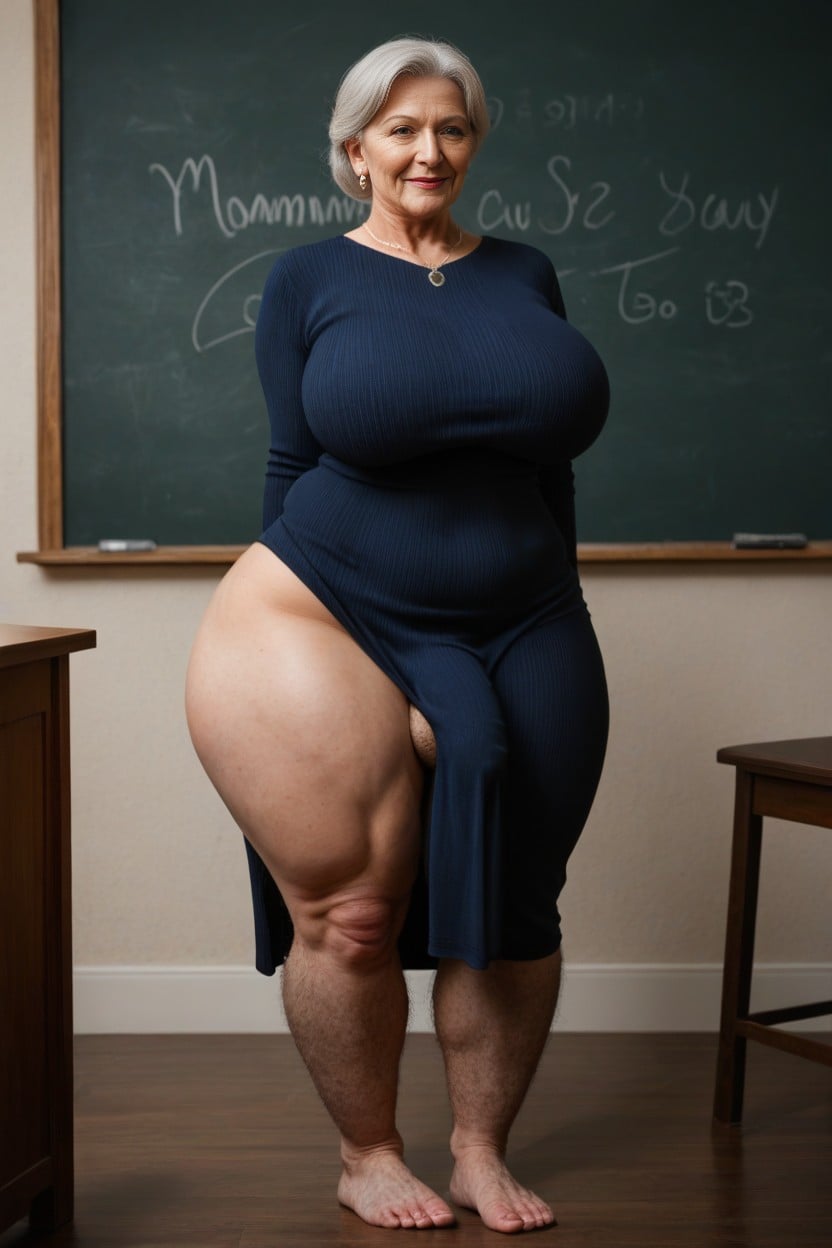 Gigantic Ass, Hyper Hairy Arms, Mature Face AI Porn