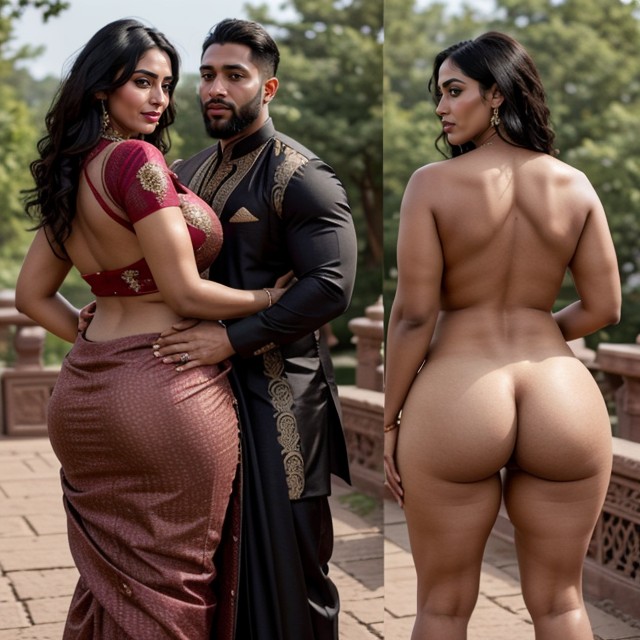 Daylight, Glossy Oiled Body, Man Black Hair AI Porn