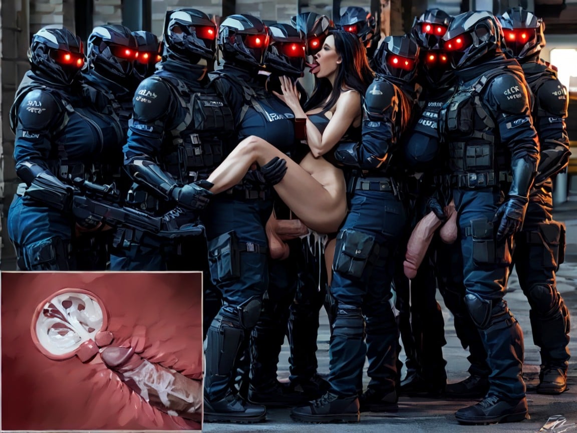 Story, Military Unifom, Evil Womb Tattoo AI Porn