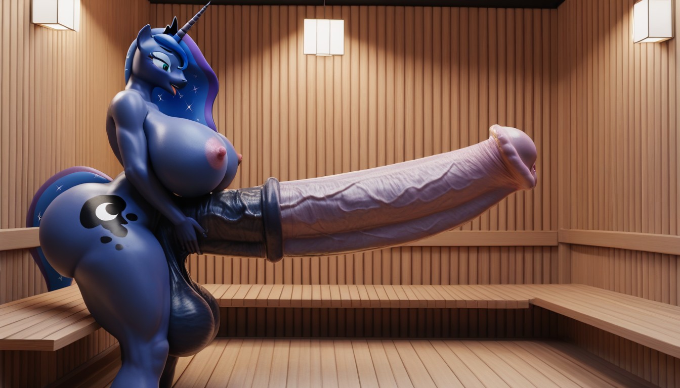 18+, Waist Shot, Impossibly Long Hyper Penis Furry AI Porn