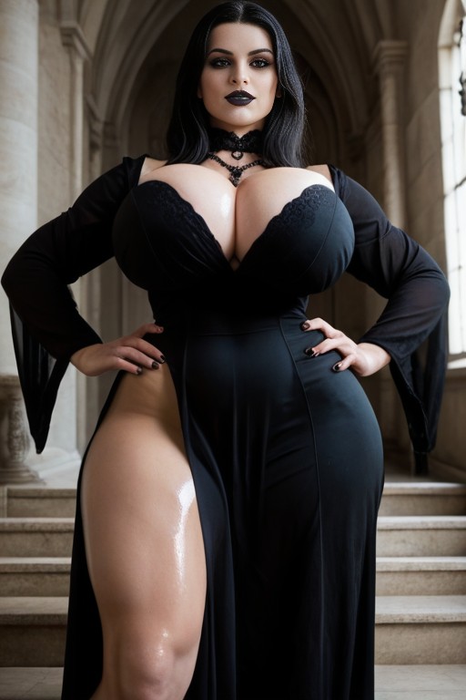 Thick Lips, Goth, Perfect Shaped Boobs AI Porn