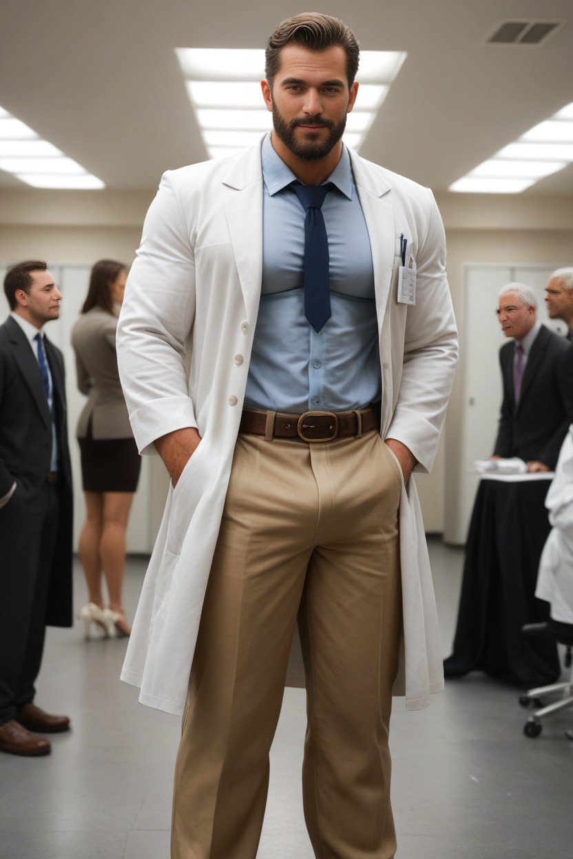 Shirt And Tie, Black Hair, Large Chest AI Gay Porn