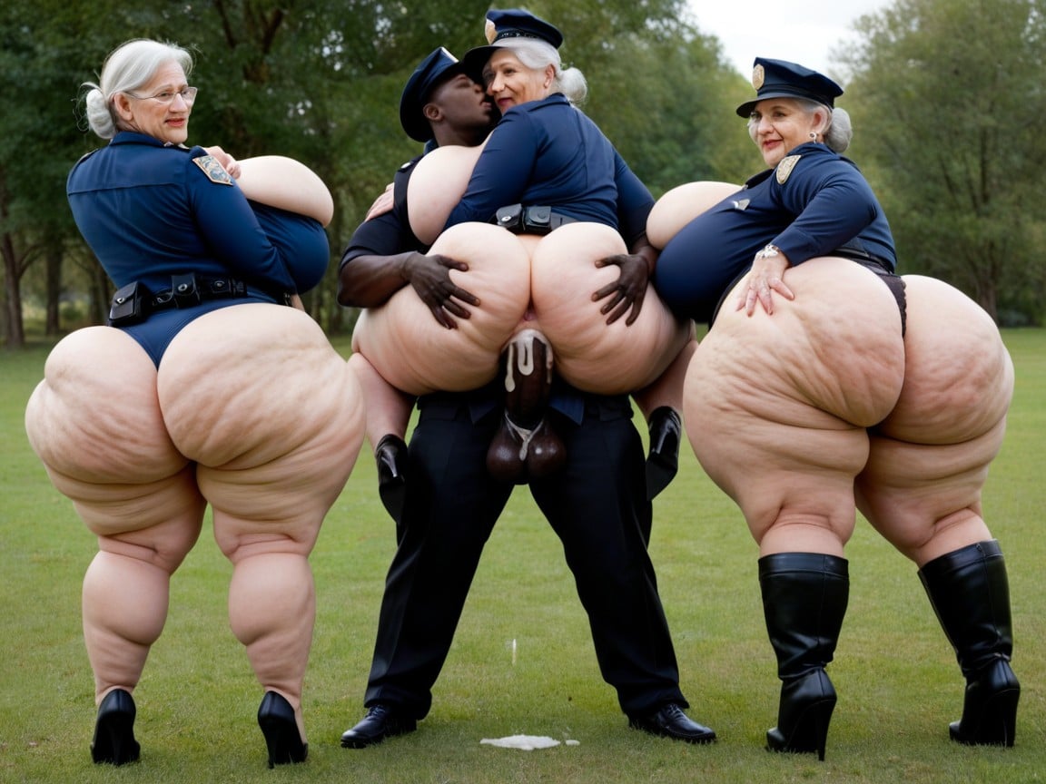 Full Body, Police Hat, Pradera Porno BBW IA