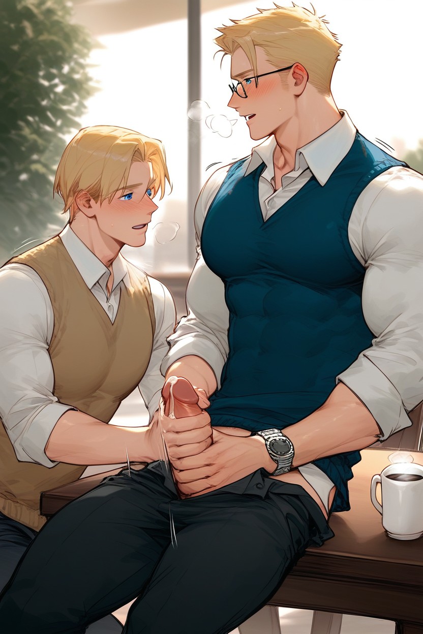 Table, Mouth Open, 18+ AI Gay Porn