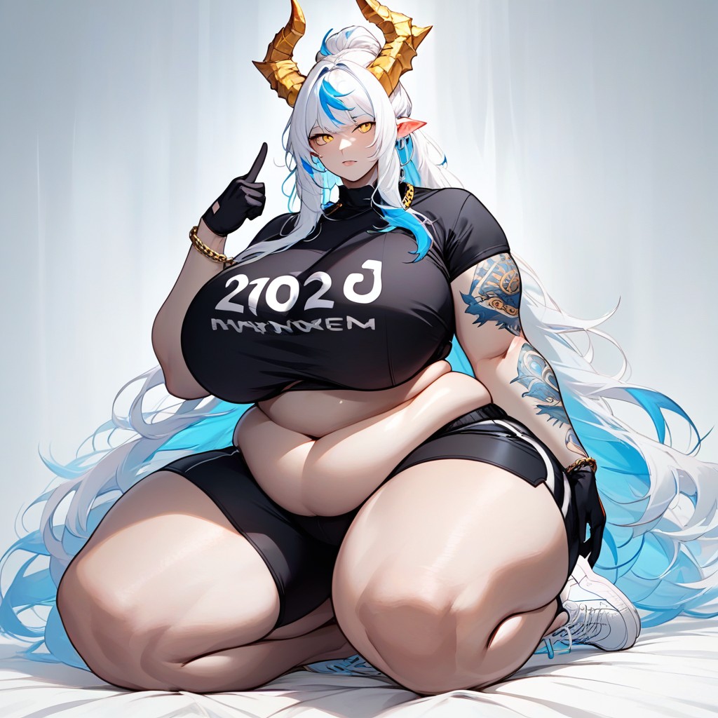 Breast Expansion, White Sneakers, Big White Bangs Hentai AI Porn