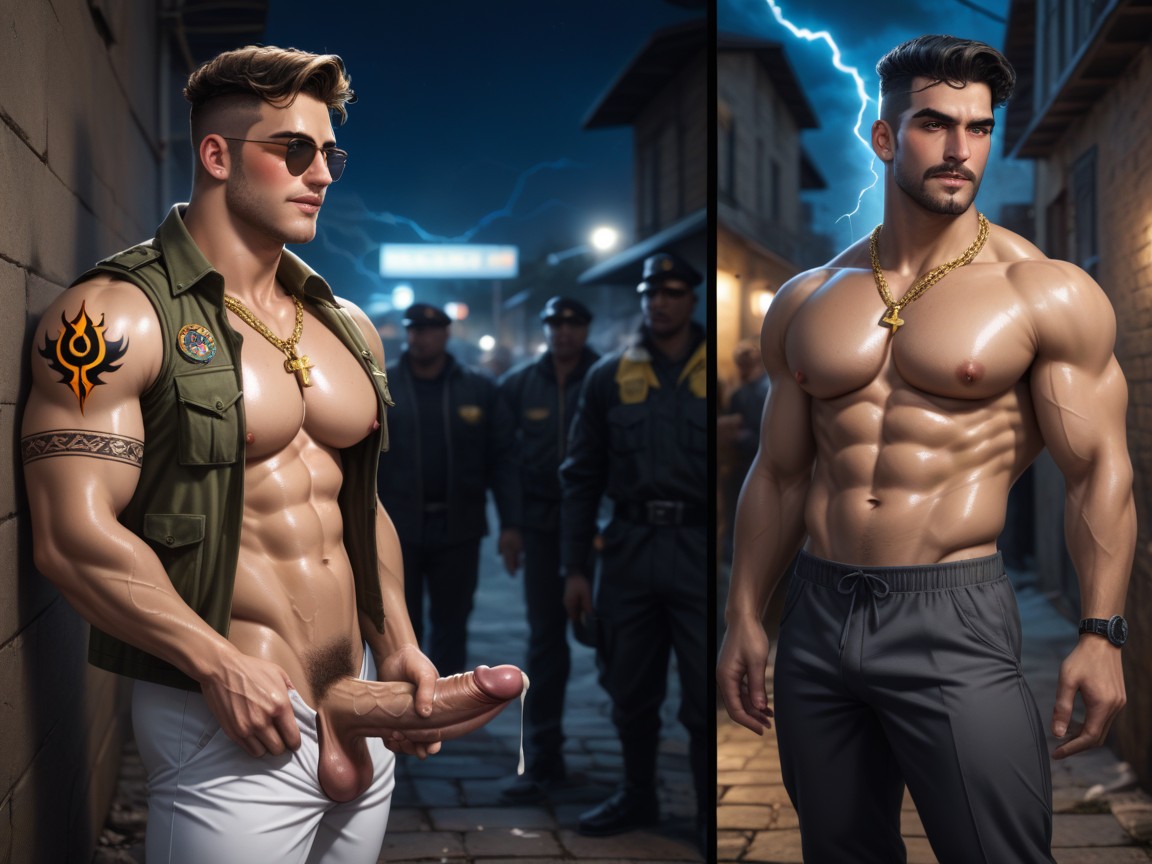 Large, Biting Lips, Cum Dump AI Gay Porn