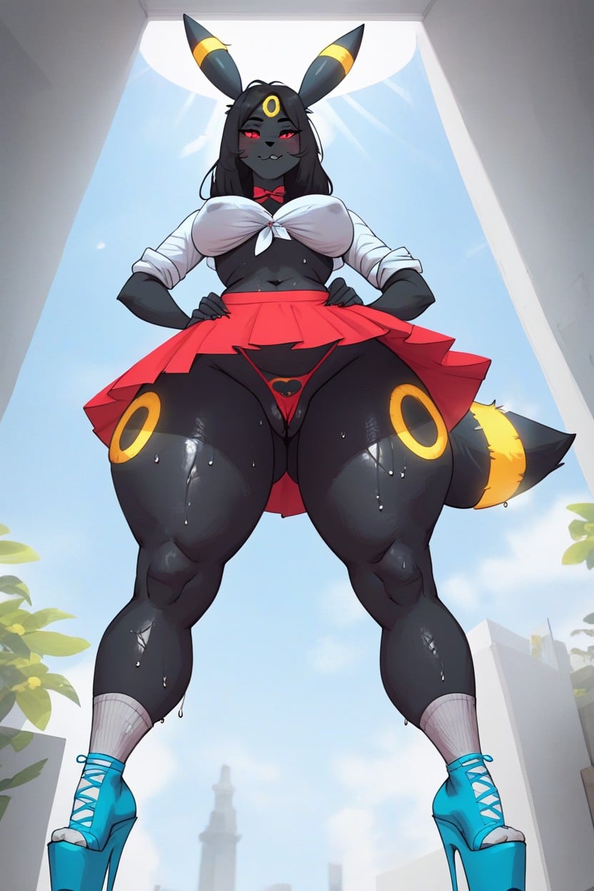 Platform Heels, Deep Navel, 18+ Furry AI Porn
