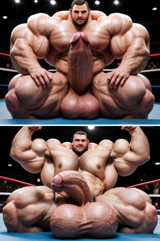 Fight, Hairy Chest, Cock Bigger Than Leg AI Gay Porn