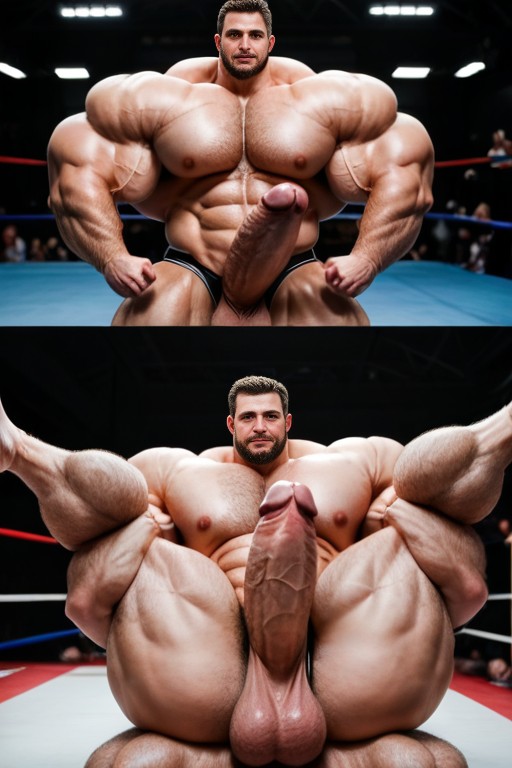 Many People Around, Extreme Hyper Cock, Body Hair AI Gay Porn