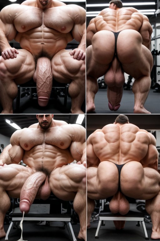 Veiny Hyper Muscles, Hyper Girth, Cumming AI Gay Porn