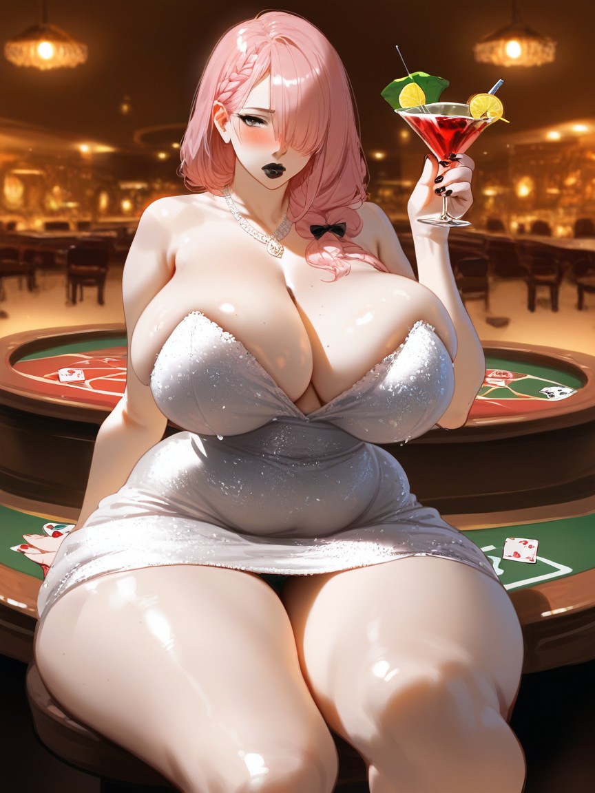 Casino, Gigantic Sagging Natural Breasts, Wide Hips 헨타이 AI 포르노