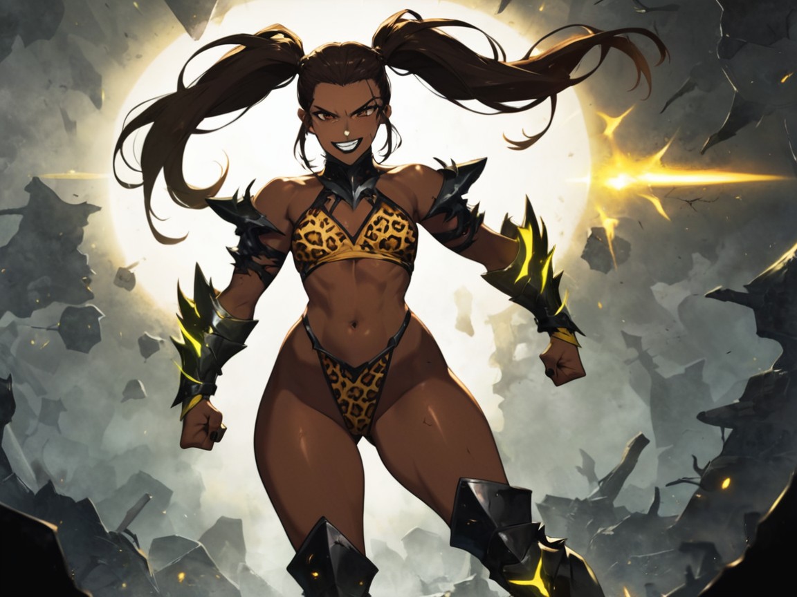 Light Armor, Cinematic, Brown Eyes Latina AI Porn