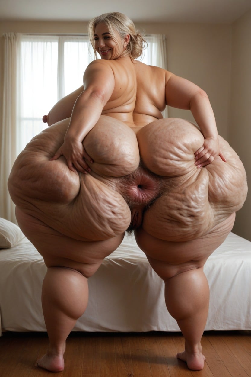 Hands Grabbing Ass, Veiny Breasts, Mega Fat Tits BBW AI Porn
