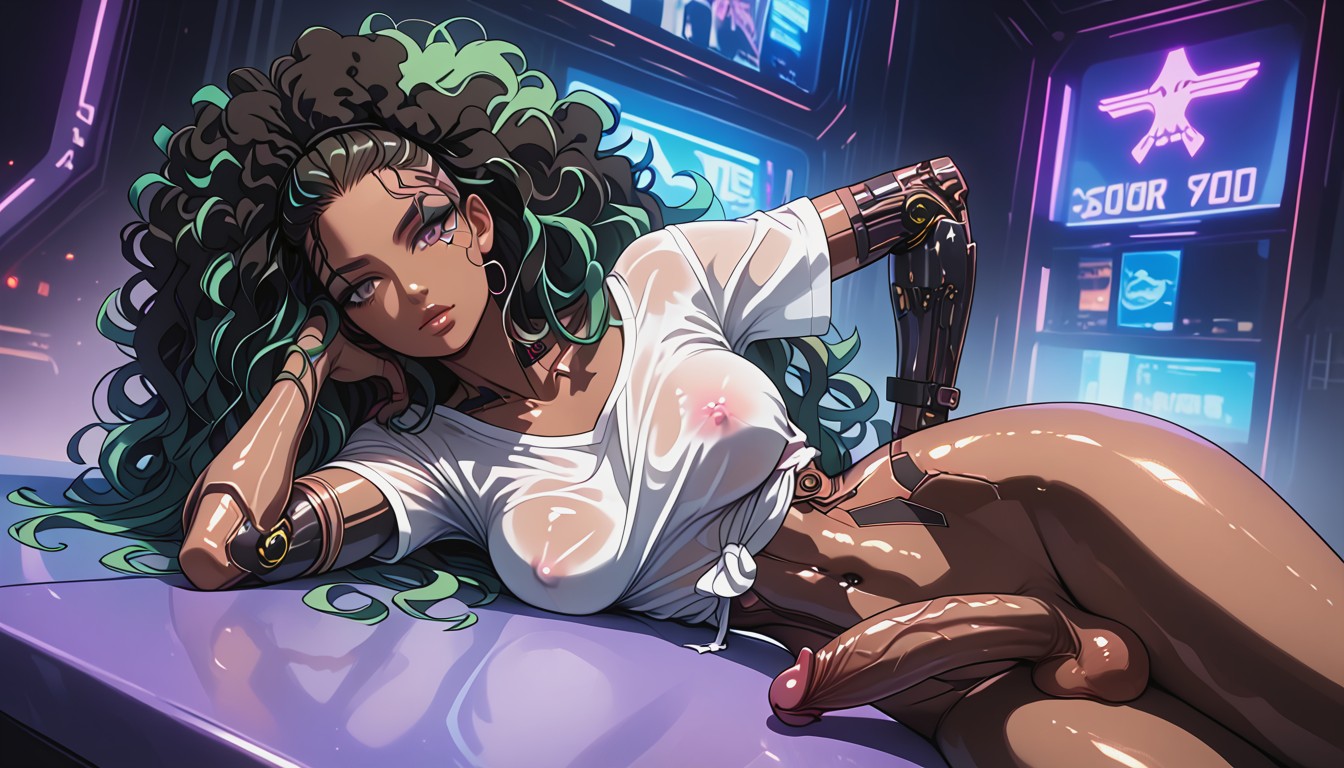 18+, Futanari, Multi Colored Hair AI Porn