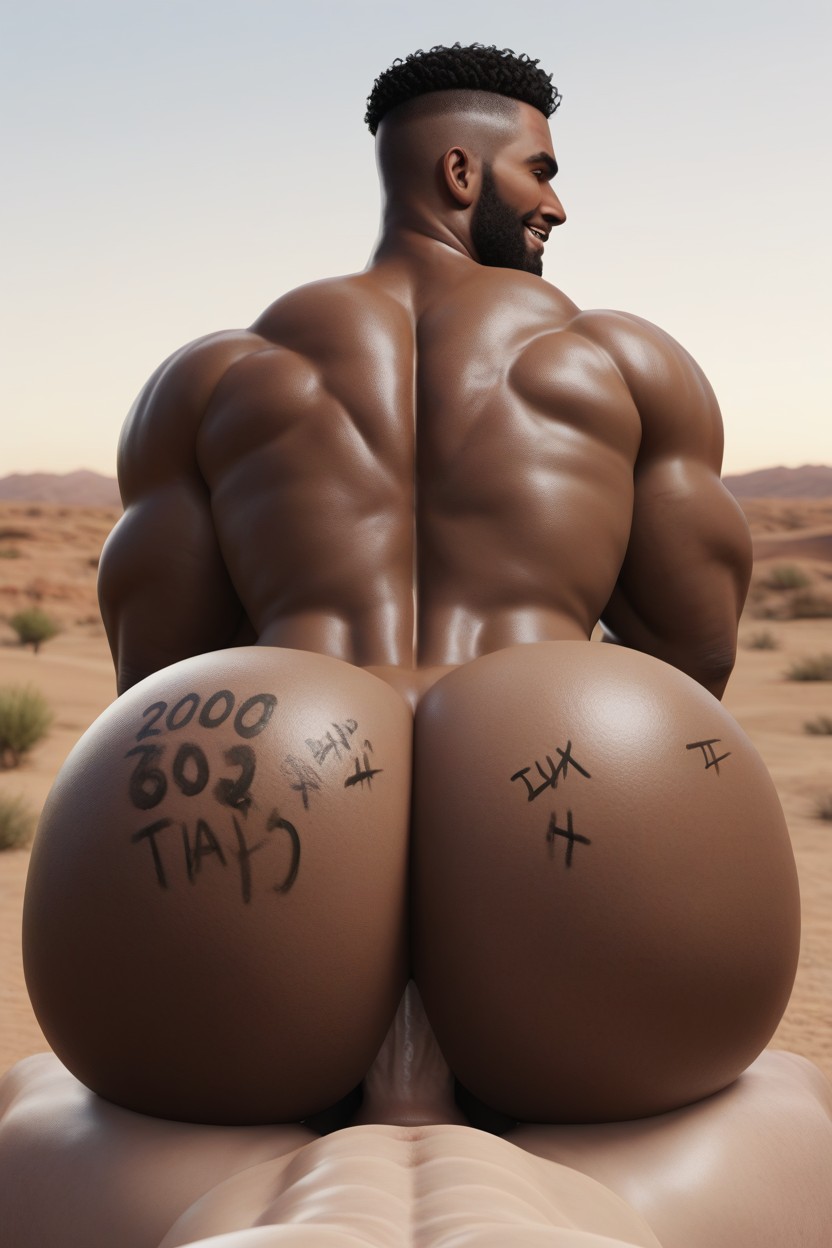Bottom On Top, Rounded Ass, Tribal AI Gay Porn
