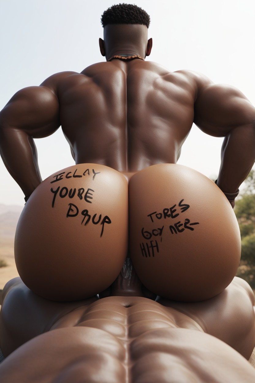 Bottom In Control, Tribal Wear, Bottom’s Hole Is Possessed By A Talking African Demon That Kills White Men With Milking Techniques AI Gay Porn