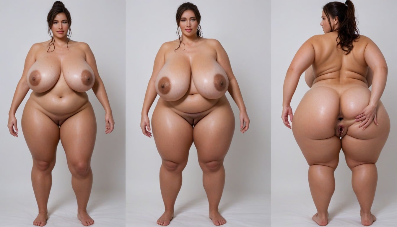 Bbw, Huge Belly With Heavy Rolls, Ass Bigger Than Torso BBW AI Porn