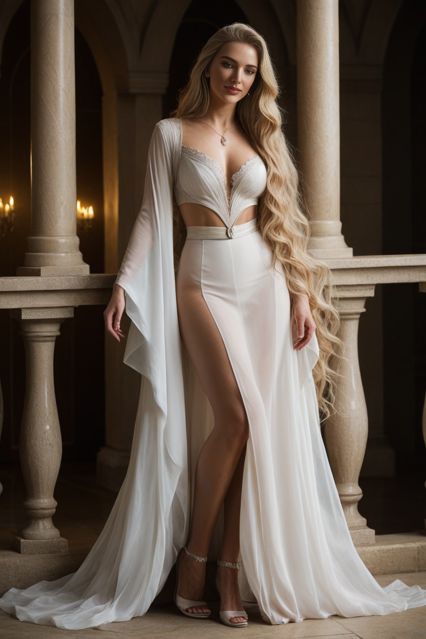 Highest Quality, Massively Long Hair, Green Eyes AI Porn