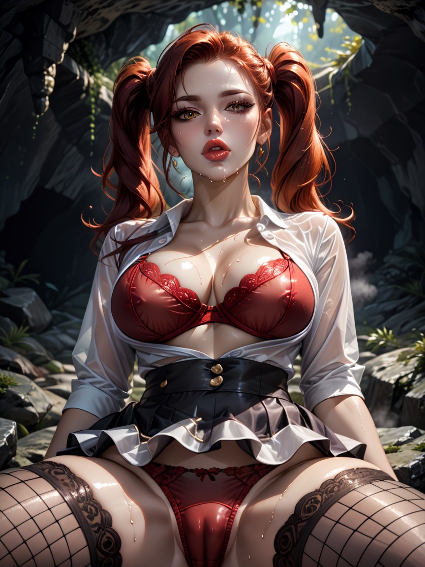 Tender Look, Extremely Beautiful, Tired Face Hentai AI Porn