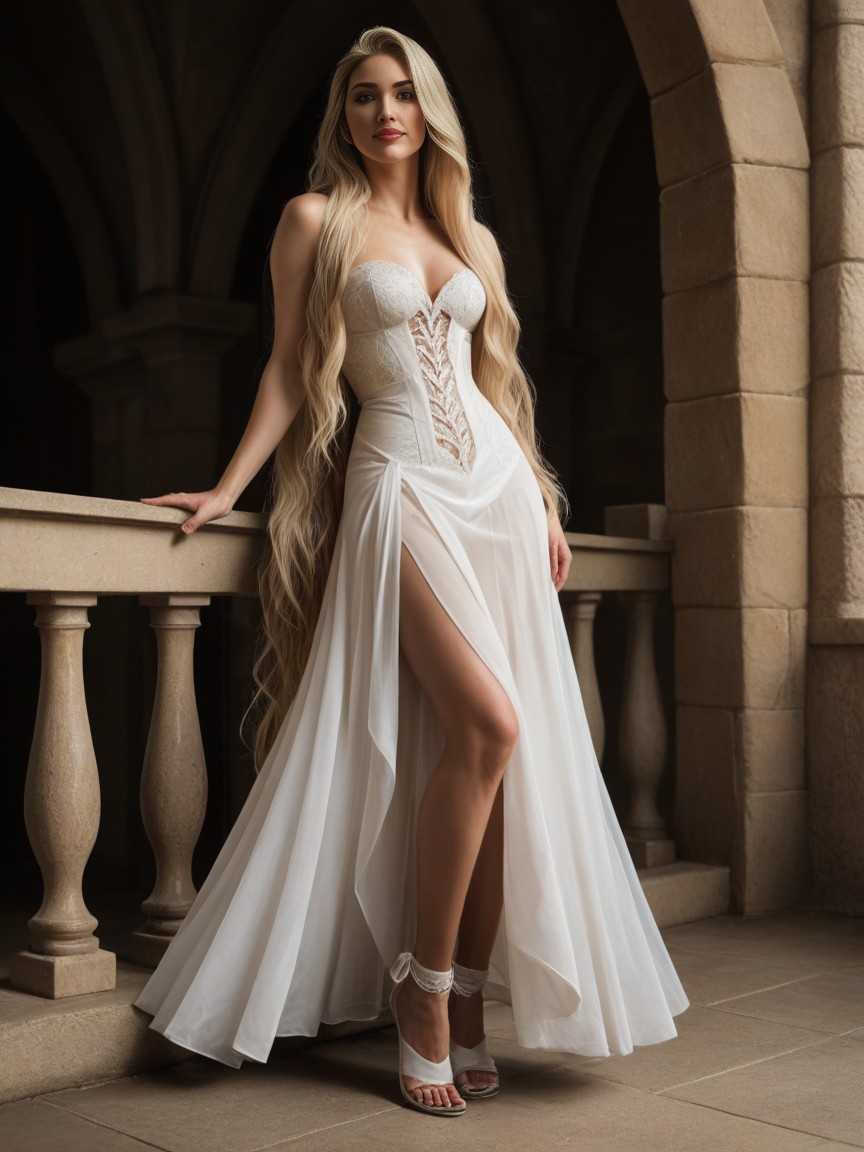 Massively Super Extra Extremely Long Hair, High Resolution, Massively Long Hair AI Porn