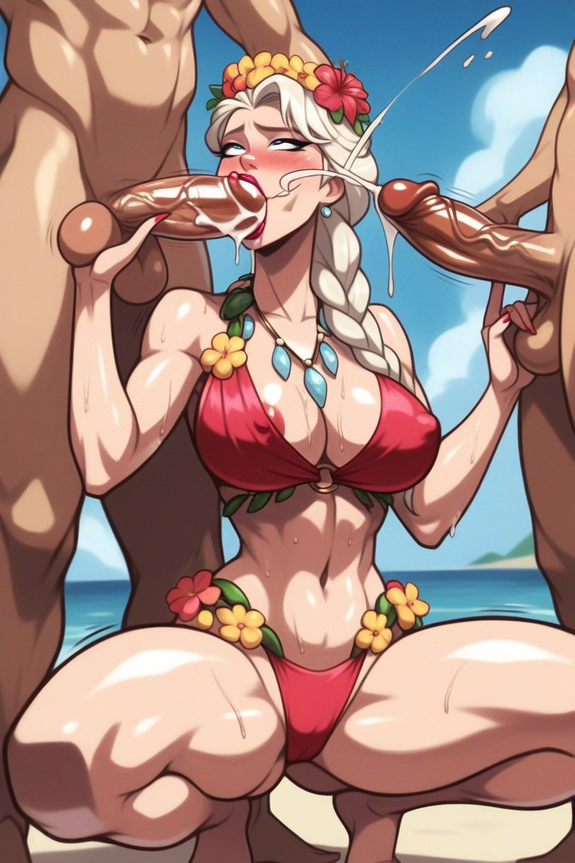 Oiled Up, Ahegao, Nipple Outlines Hentai AI Porn