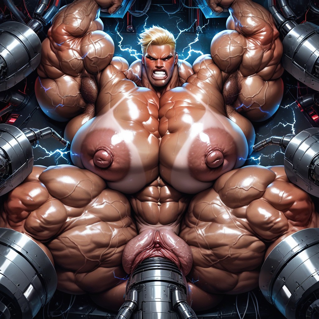 Huge Muscles, Huge Traps, Wires AI Porn