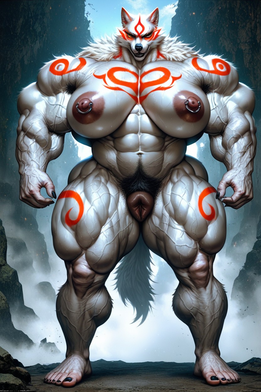 Wide Hips, Detailed Foot Veins, Very Wide Hips Furry AI Porn