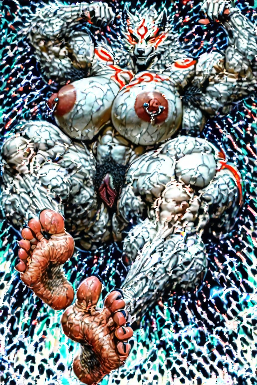 Large Veins, Visible Veins, Black Nail Polish Furry AI Porn