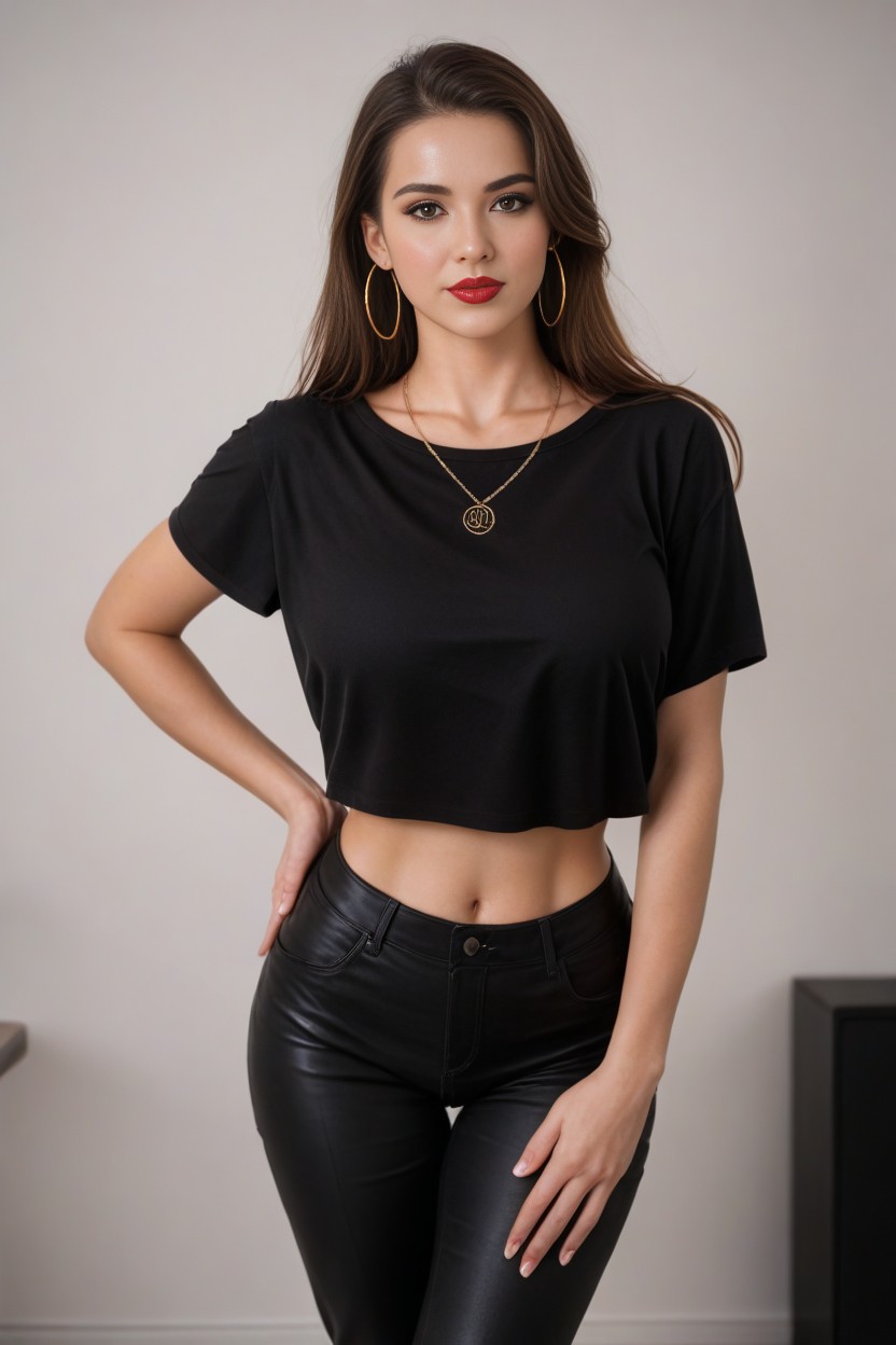 Lean Abs, Waist, Brown Hair AI Porn