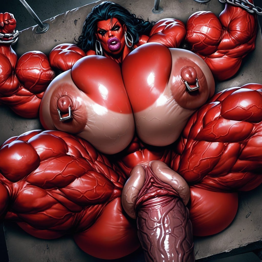 Gigantic Muscles, Huge Pussy Lips, Puffier AI Porn