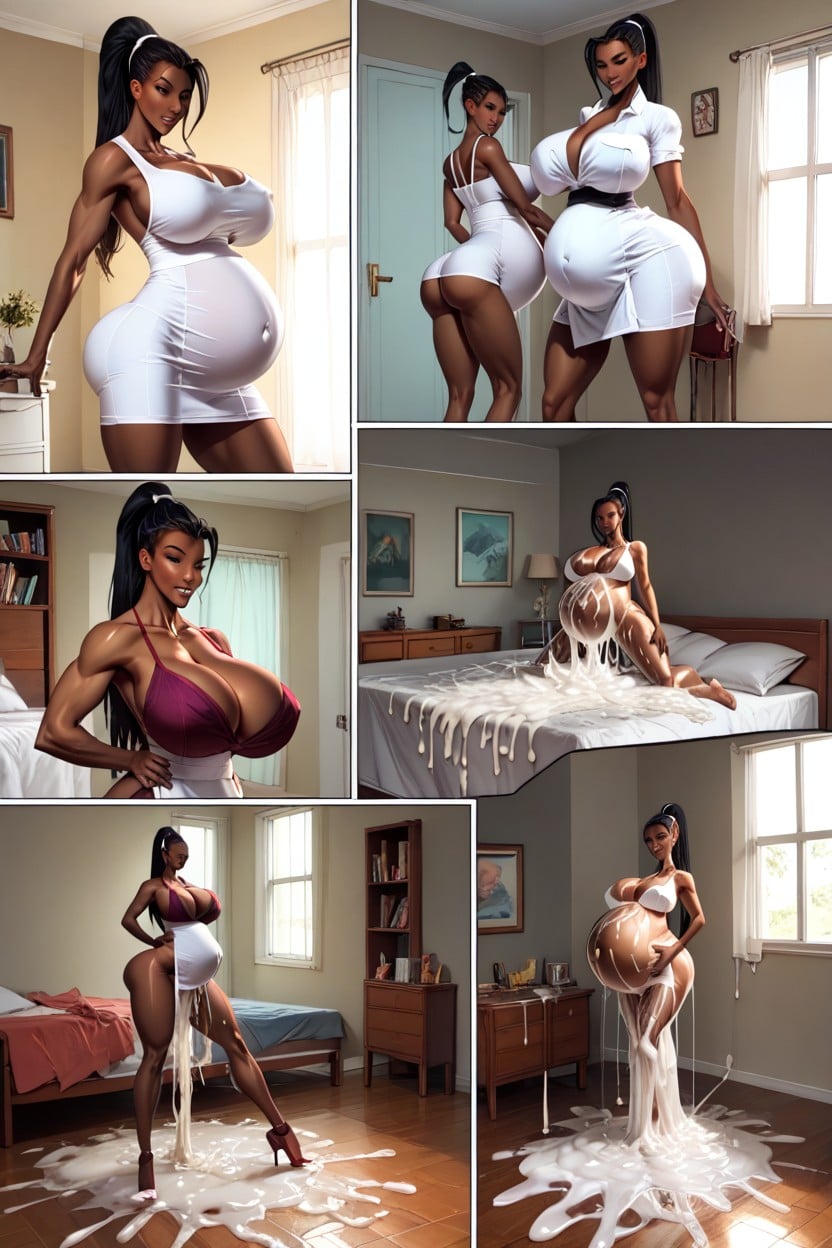 Large Eyes, Wasp Waist, Detailed Face Porno ebony IA