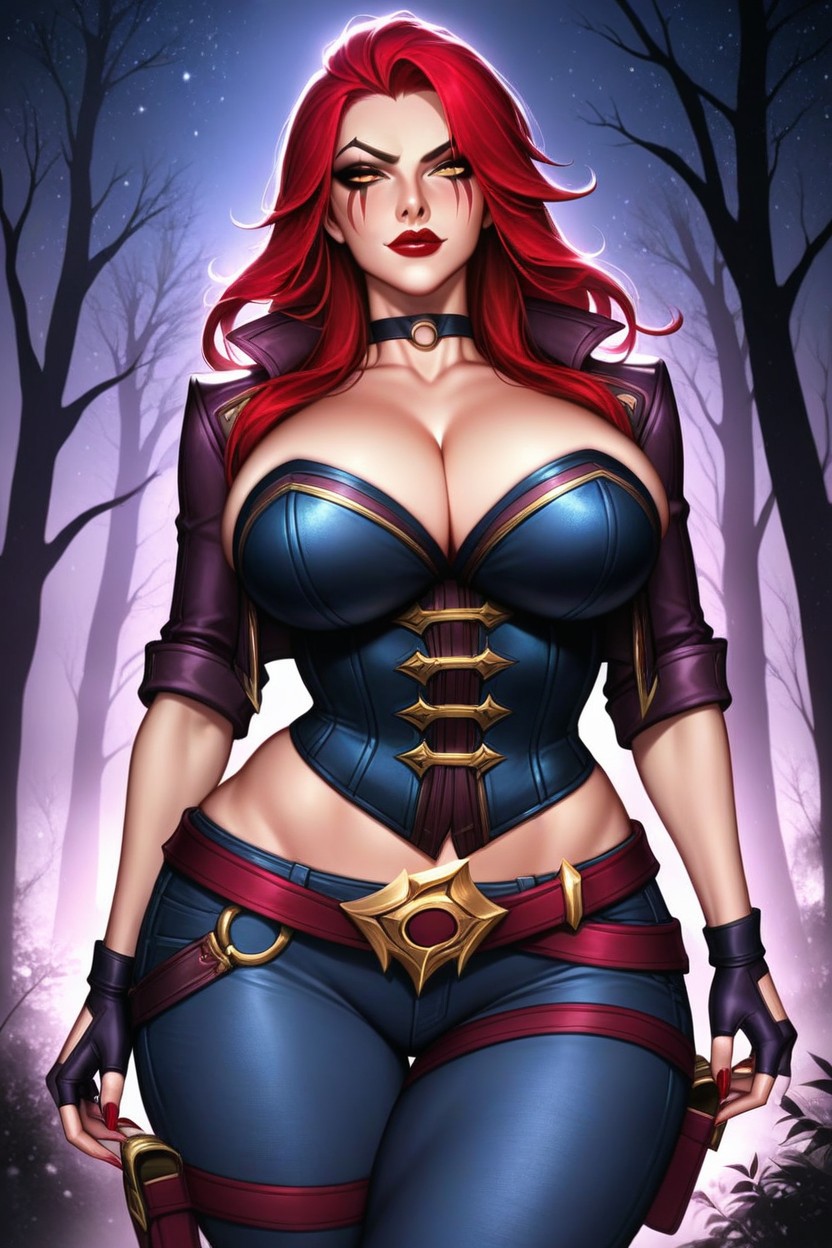 18+, Pants, Red Lipstick AI Porn