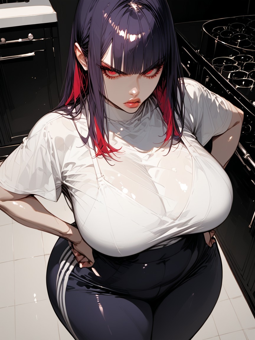 Thick Lips, Red Eyes, Details Hentai AI Porn