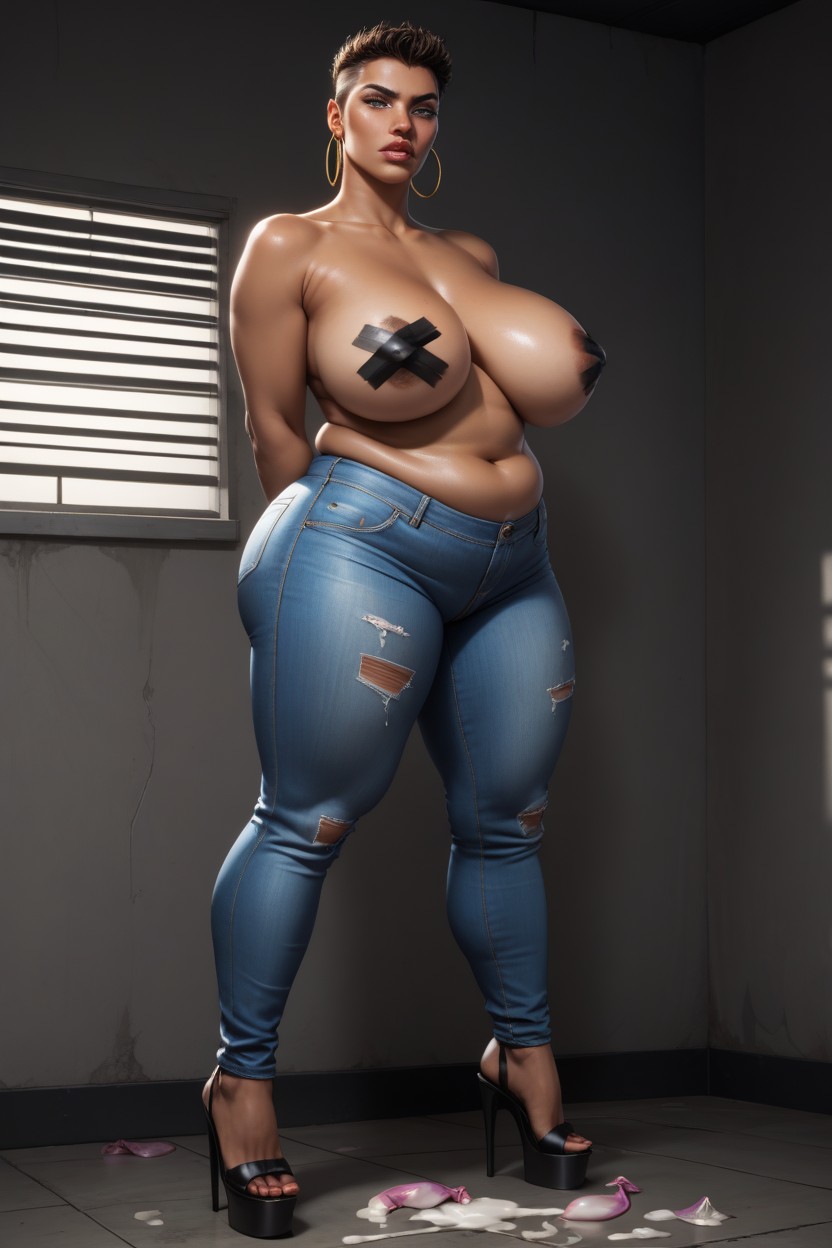 Pixie, Platform High Heels, Makeup AI Porn
