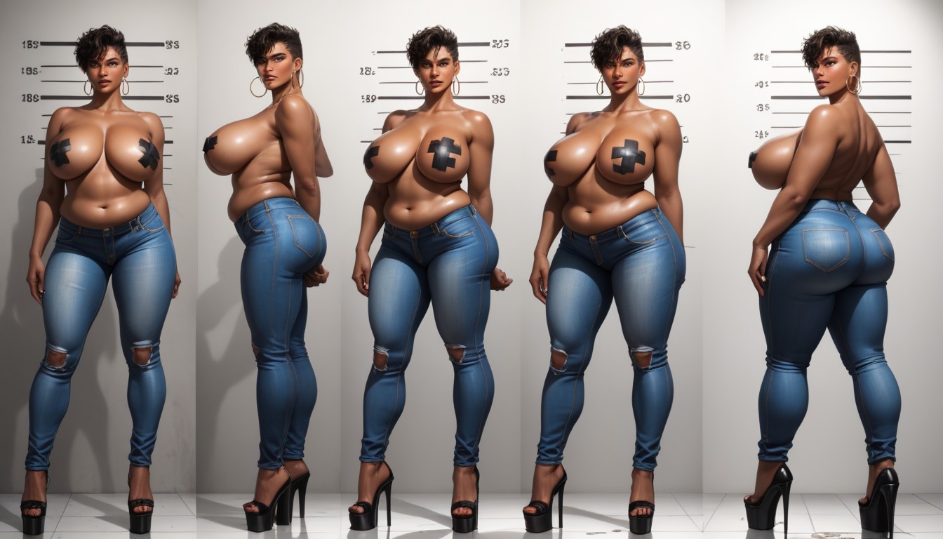 Makeup, Massive Breast, Thick AI Porn