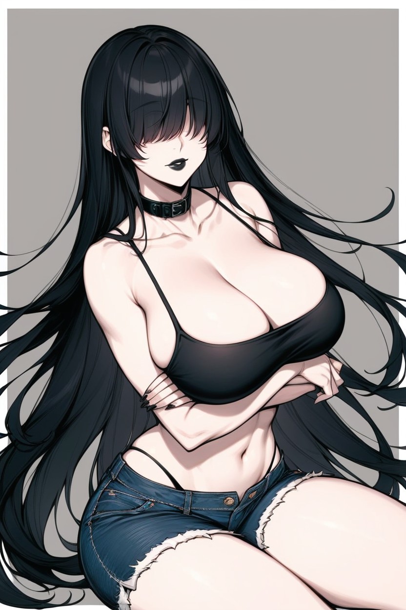 Black Hair, 18+, Large Breast AI Porn