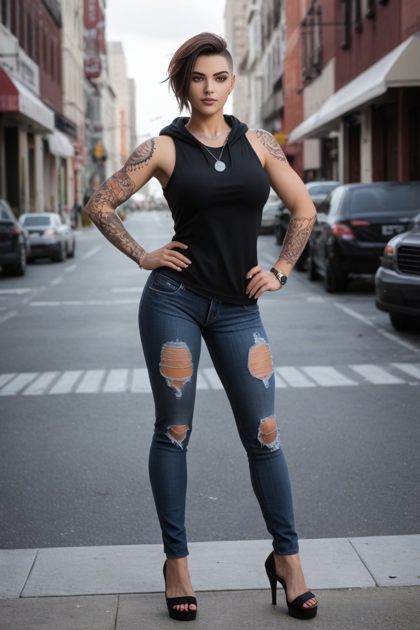 Lean Legs, Standing, 18+ AI Porn