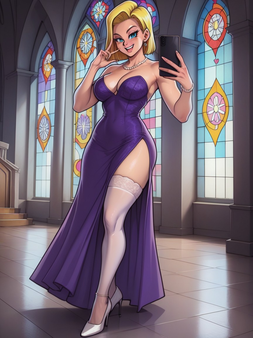 Church, Selfie, White Heeled Shoes Hentai AI Porn