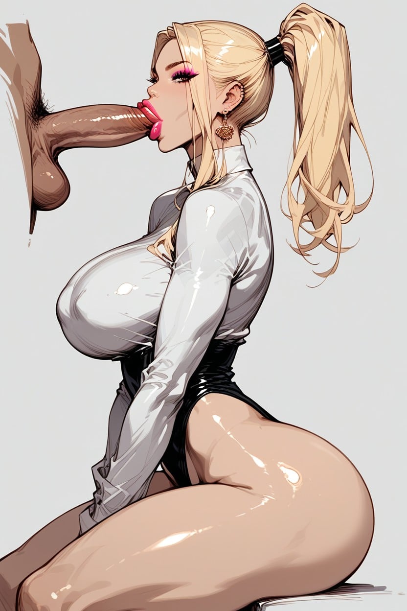 Big Man, Leotard On Woman, 18+ AI Porn